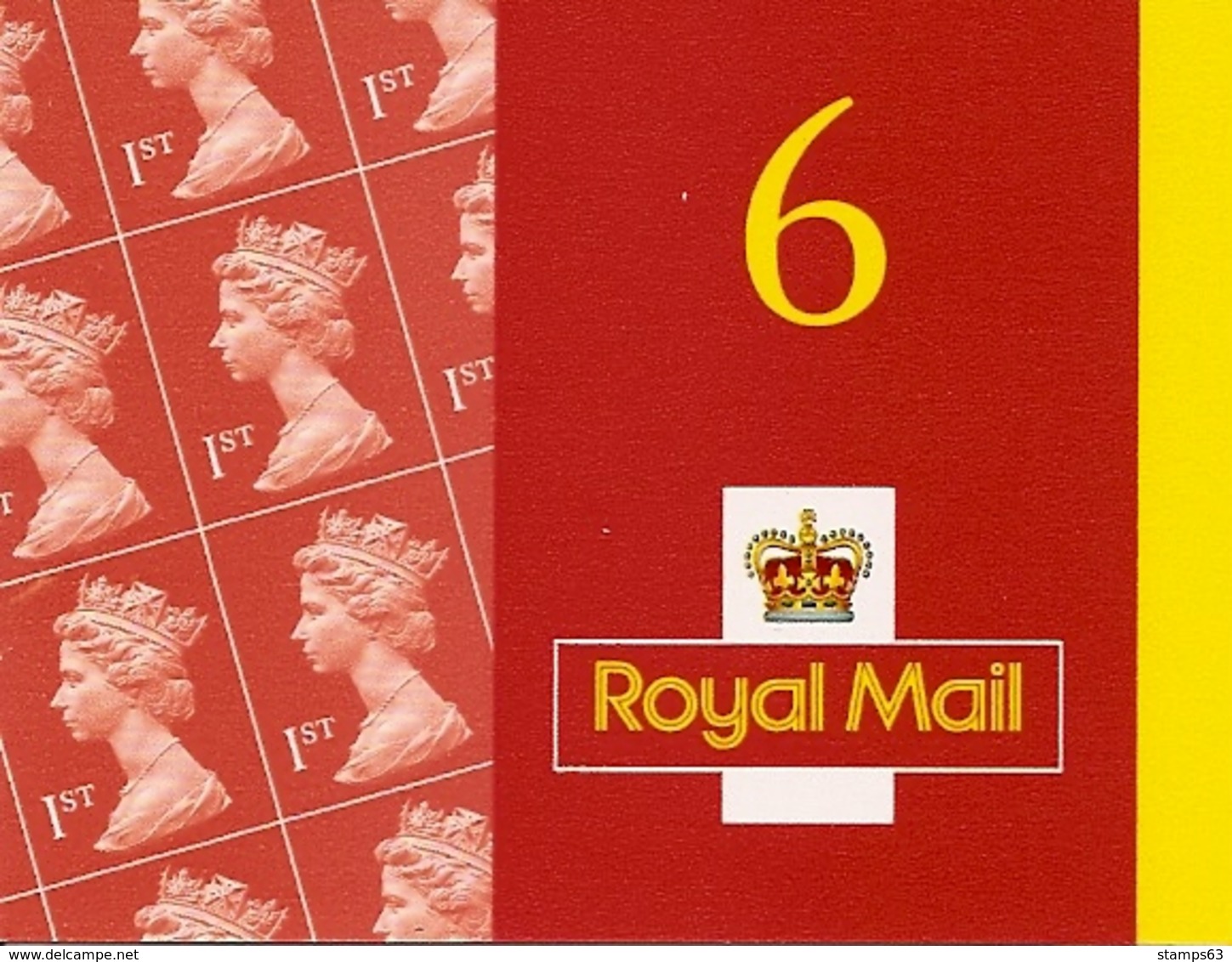 GREAT BRITAIN, WINDOW BOOKLET (RETAIL), 2001, MB1, 6x1st, Walsall - Markenheftchen