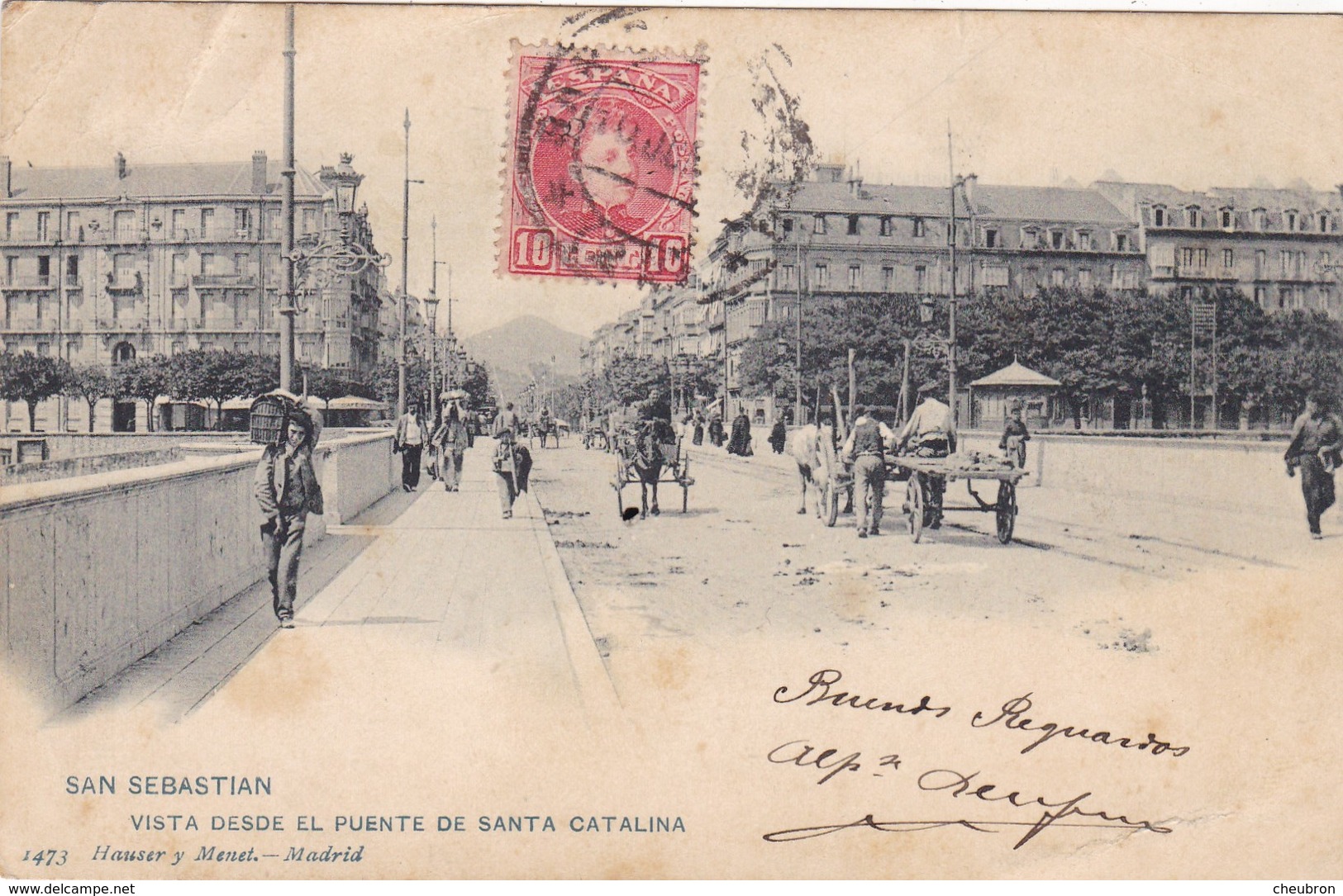 ESPAGNE.  SAN SEBASTIAN. CPA . VISTA DESDE EL PUENTEDE SANTA CATELINA. ANNEE 1904 + TEXTE - Guipúzcoa (San Sebastián)