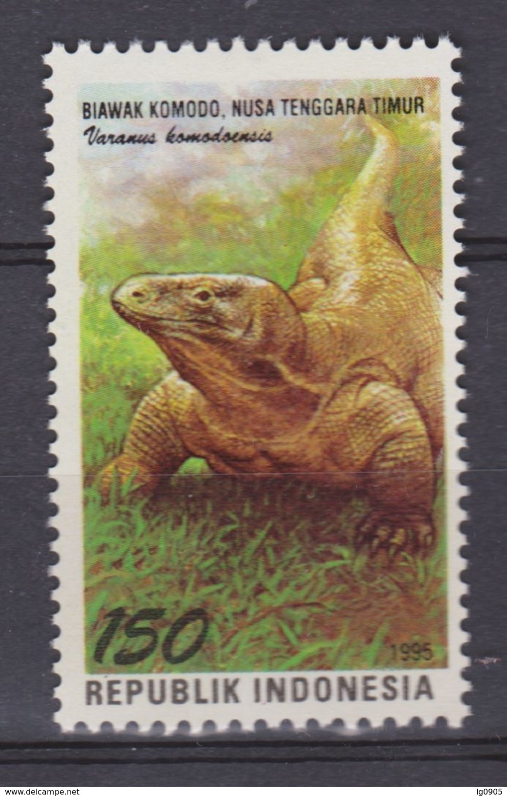 Indonesie, Indonesia Nr. 1656 MNH ; Reptielen, Reptiles, Komodo Varaan, Dragon 1995 NOW MANY STAMPS OF ANIMALS - Andere & Zonder Classificatie