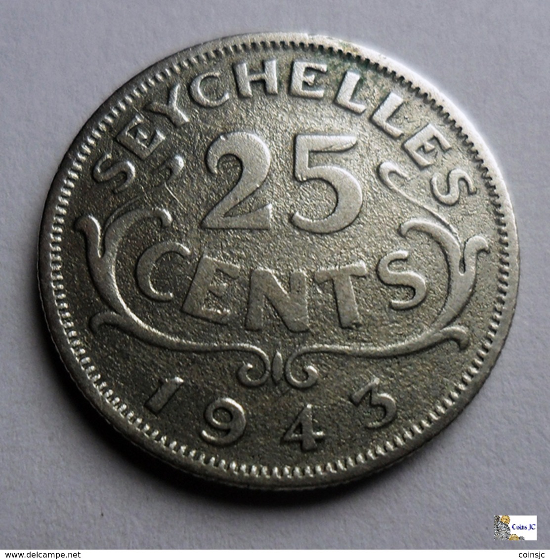 SEYCHELLES -  25 Cents - 1943 - Seychelles