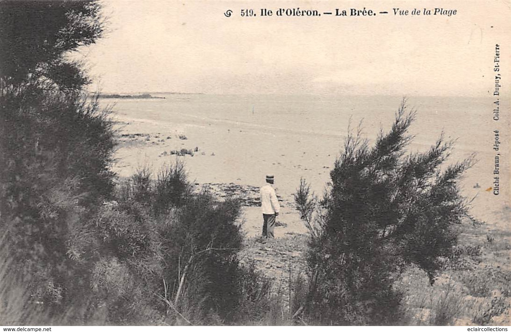 Ile D'Oléron. La Brée Les Bains      17       Vue Sur La Plage          (voir Scan) - Ile D'Oléron