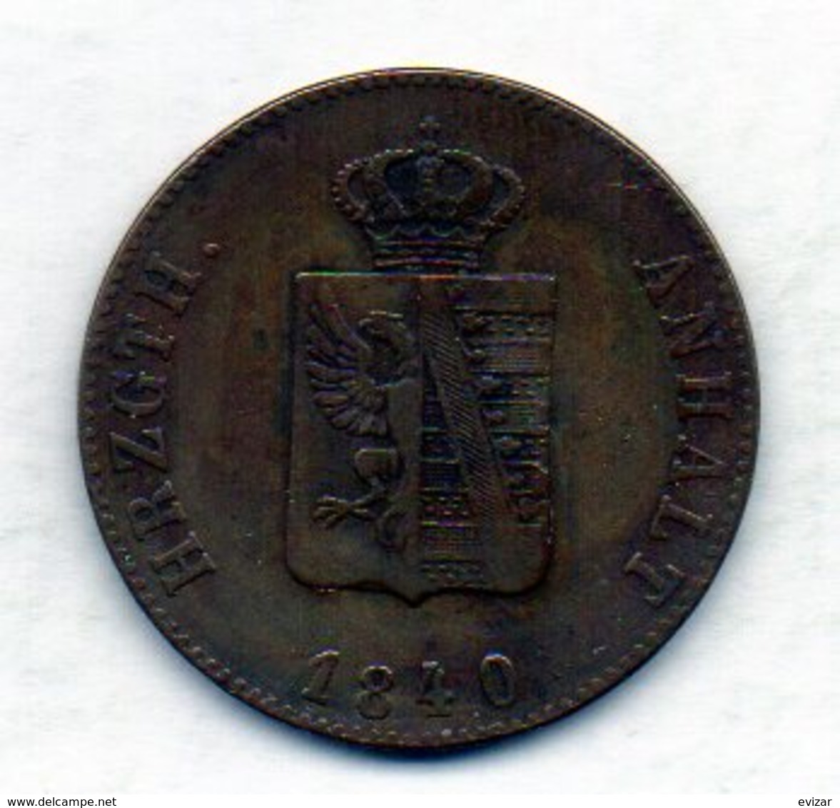 GERMAN STATES - ANHALT-BERNBURG, 3 Pfennig, Copper, 1840, KM #92 - Monedas Pequeñas & Otras Subdivisiones