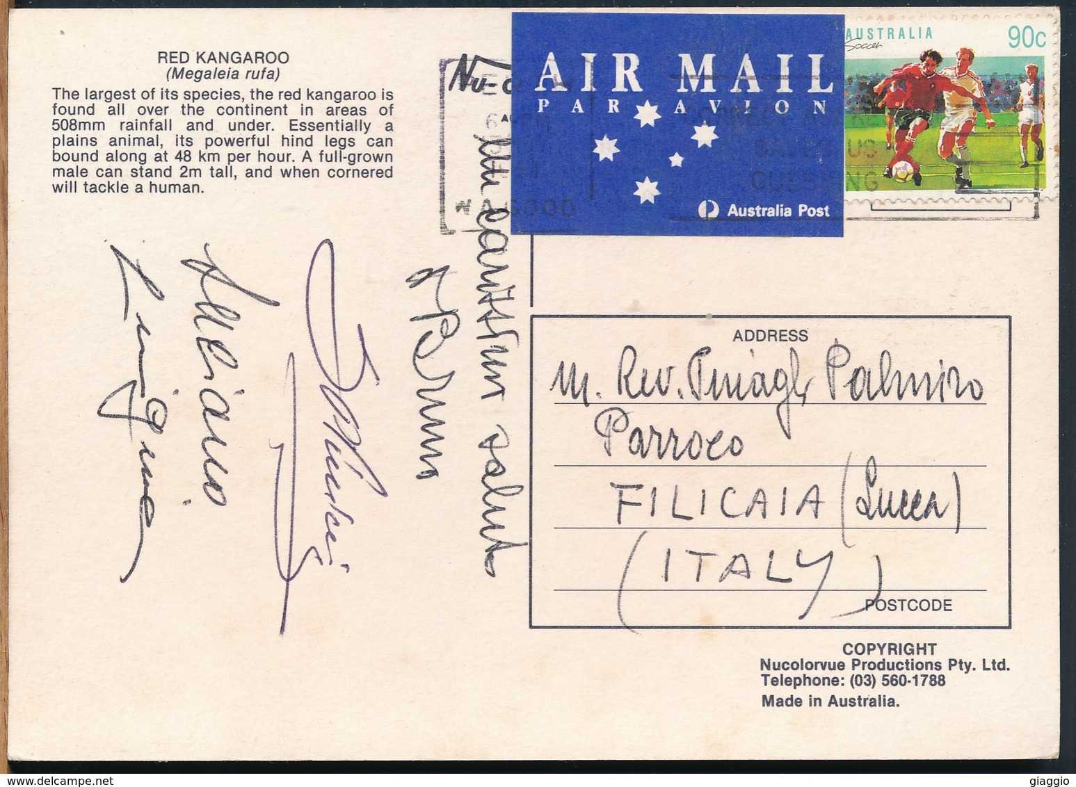 °°° 14791 - AUSTRALIA - RED KANGAROO - With Stamps °°° - Altri & Non Classificati