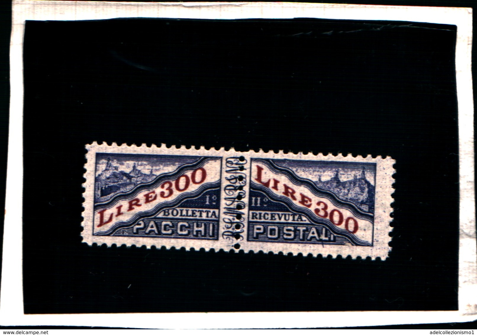 92335) SAN MARINO-300 LDue Sezioni, Filigrana Ruota - Pacchi Postali - 5 Marzo 1953-MNH** - Colis Postaux