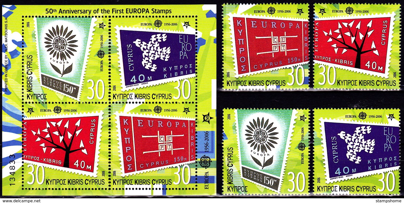 Europa Cept - 2006 - Cyprus, Zypren - 1.Mini S/Sheet+1.Set ** MNH - 2006