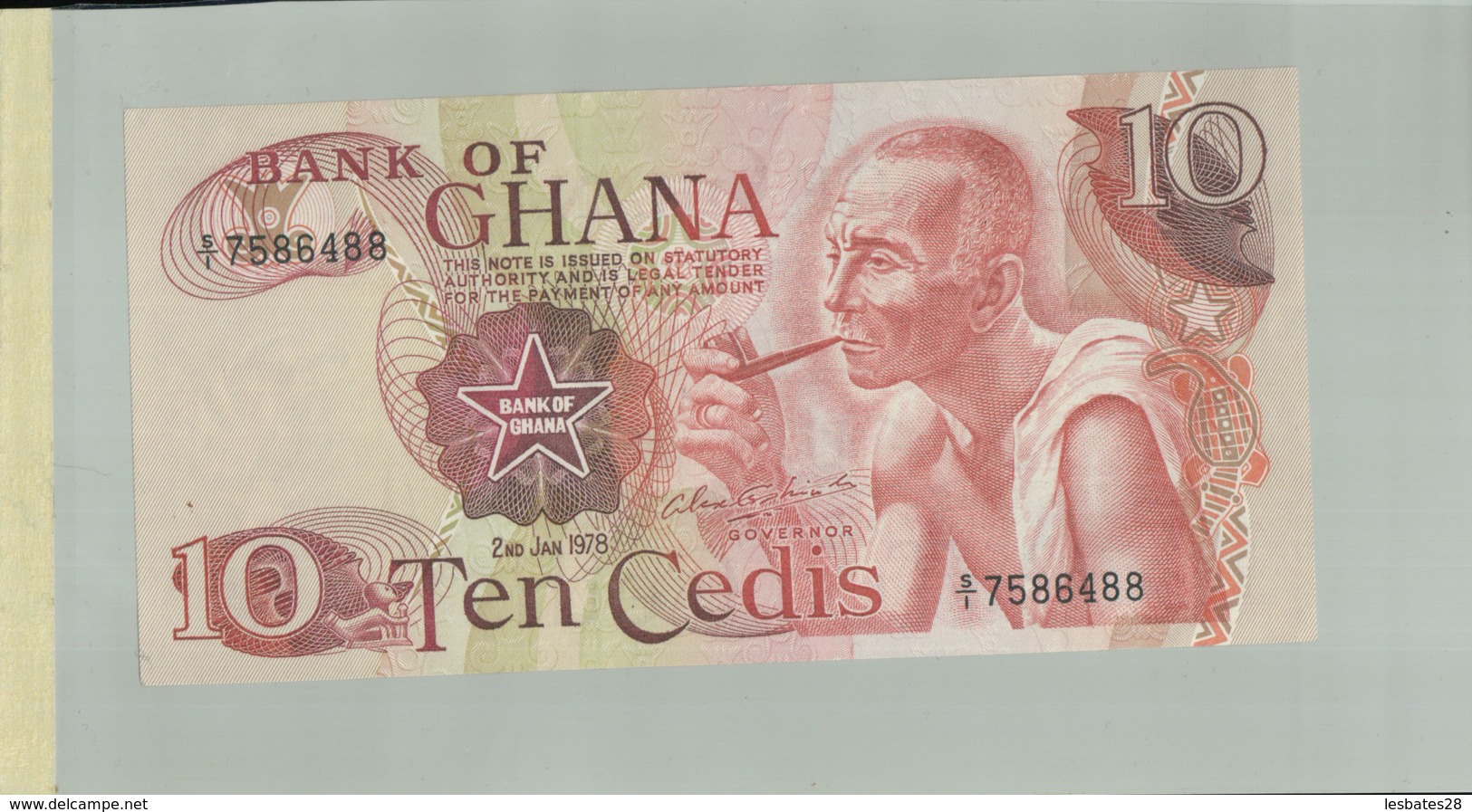 Billet De Banque Bank Of Ghana   10 Cedis 1978  DEC 2019 Gerar - Ghana