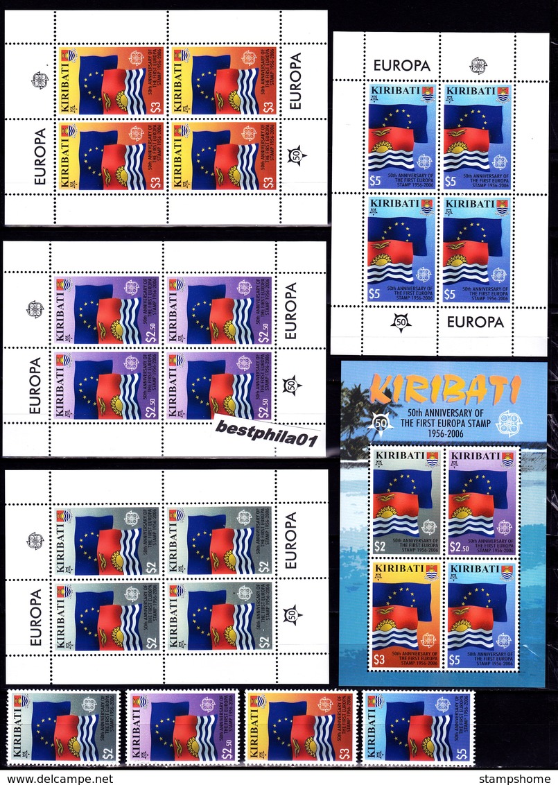 Europa Cept - 2006 - Kiribati - 5.Mini S/Sheet +1.Set Perf. (Complete Full Set) ** MNH - 2006