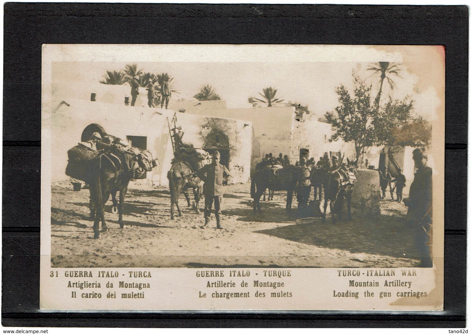 LCTN59/LE/DIV1 - TRIPOLITANIA LEONI 10c SUR CPA PUR TUNIS 10/5/1912 - Tripolitania