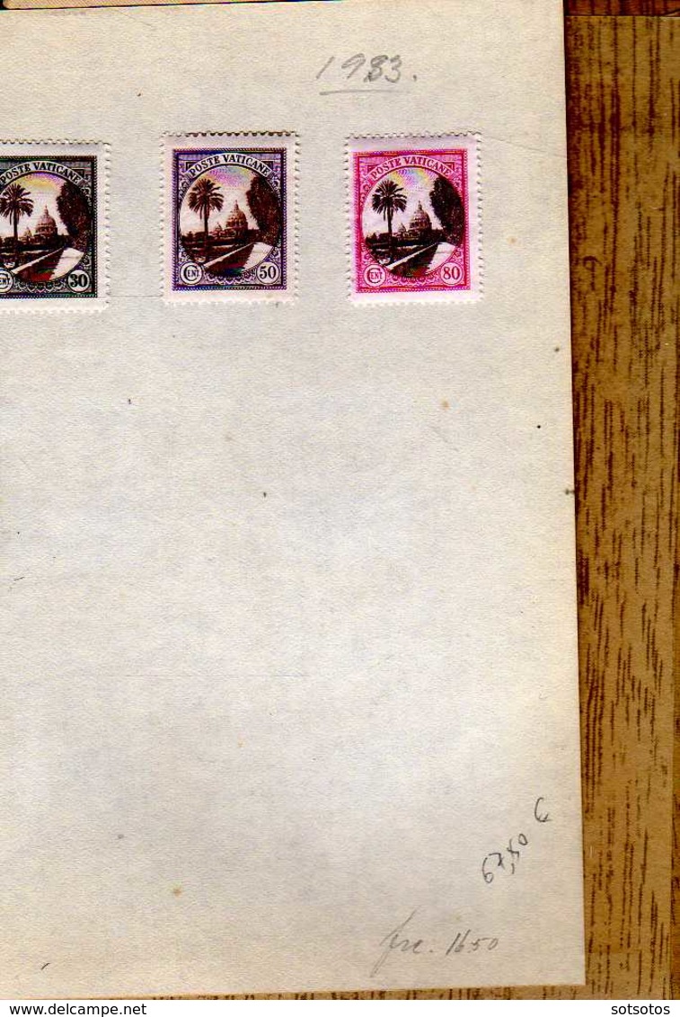 VATICAN little COLLECTION of 90 mint stamps ISSUED DURING PIUS XII PONTIFICATE in a very nice small album, all in comple