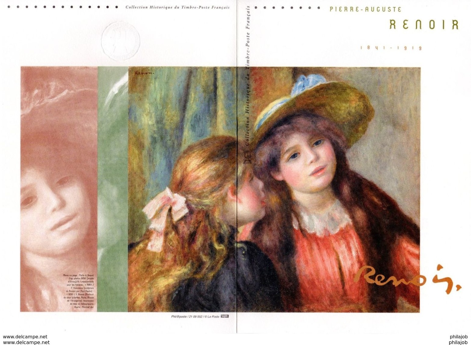 FRANCE 2009 " OEUVRES DE RENOIR " Sur Document Philatélique Officiel (4 Pages) N° YT F4406. DPO - Impressionisme