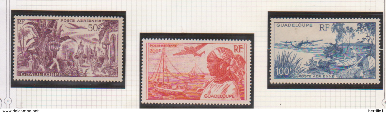 GUADELOUPE          N°  YVERT   PA  13/15    NEUF SANS CHARNIERE      ( Nsch 02/11 ) - Luftpost