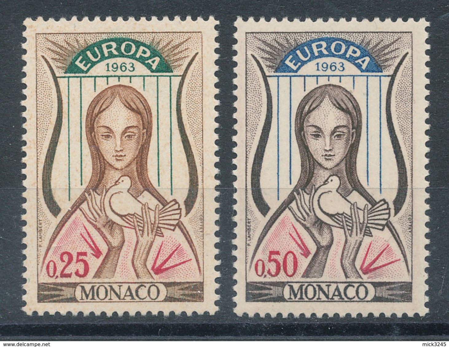 Monaco N°618 Et 619** Europa 1963 - Neufs