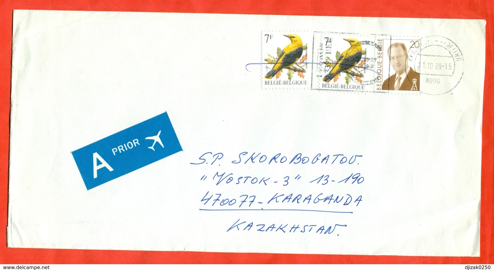 Belgium 1999. Envelope Past Mail. Airmail. - Covers & Documents