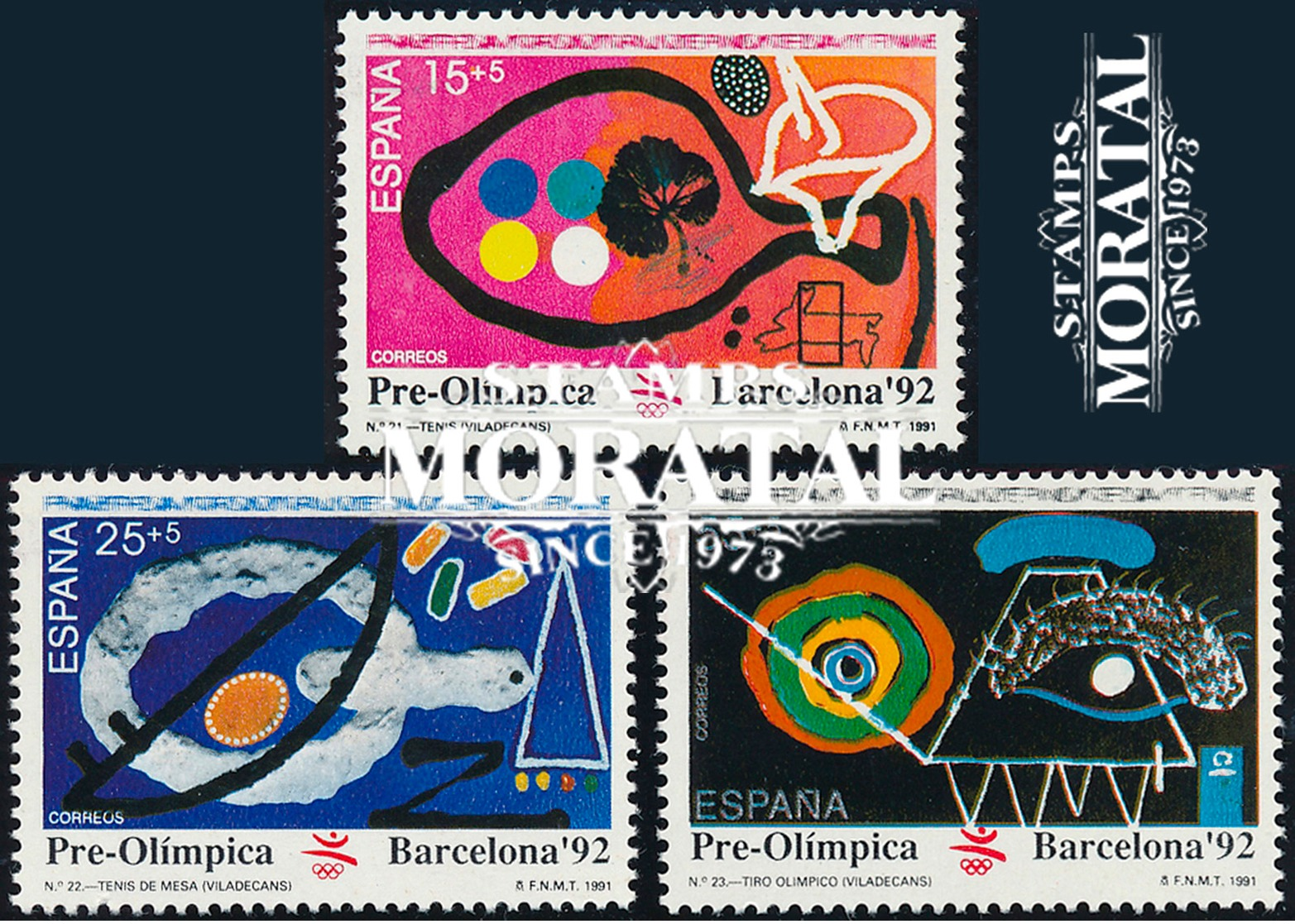 1991 Spain  Sc B184/186 Barcelona 92 Olympic Games **MNH Very Nice, Mint Hever Hinged﻿  (Scott) - Ungebraucht