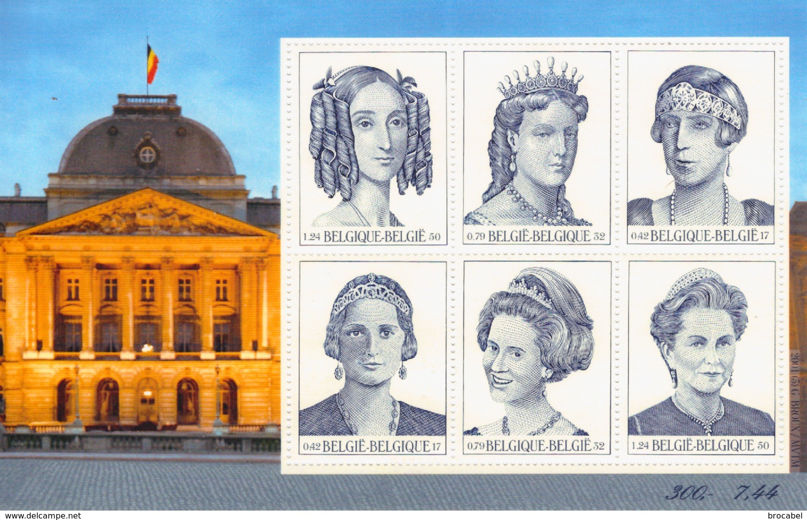 Belgium BL 089**  Les 6 Reines Belges  Année 2001  3 - 1961-2001