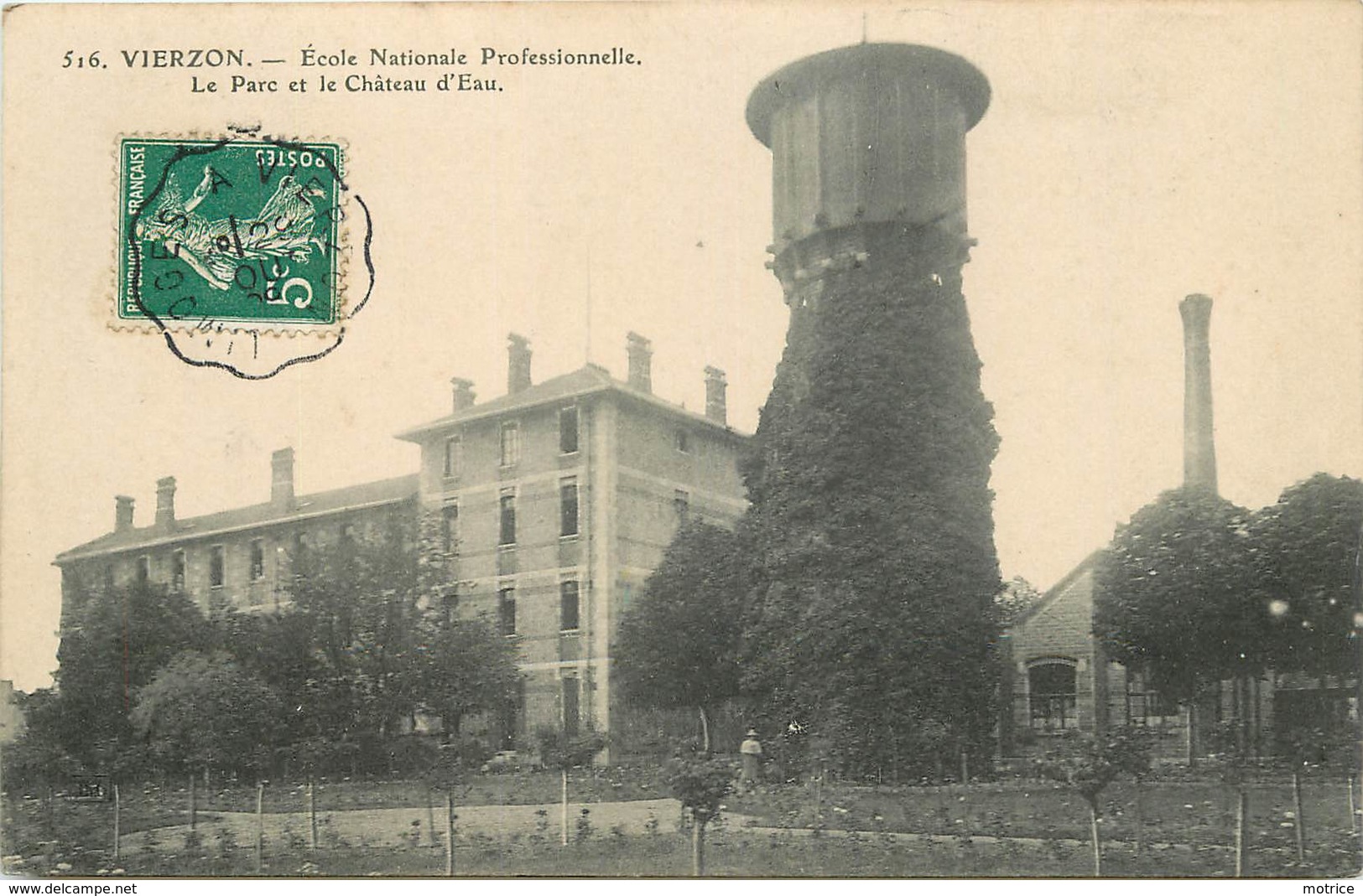 VIERZON - école Nationale Professionnelle, Le Parc Et Le Château D'eau. - Invasi D'acqua & Impianti Eolici