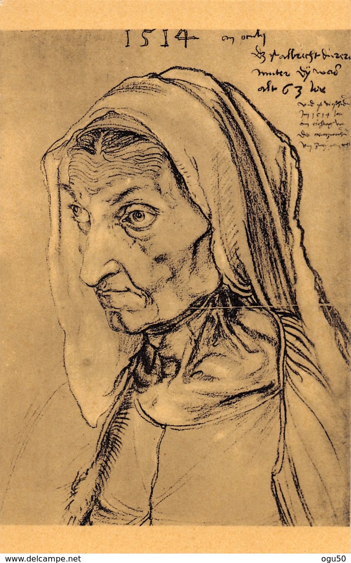 Albert Durer (Berlin - Cabinet Des Estampes) - Portrait De La Mère De L'Artiste - Peintures & Tableaux