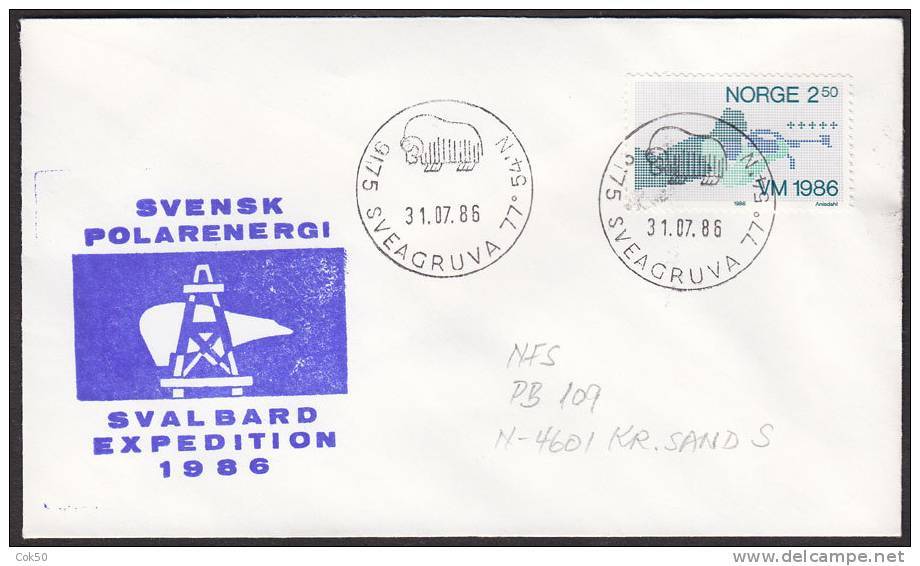 NORWAY, 9175 Sveagruva 31.07.86 - Svensk Polarenergi/Svalbard Expedition 1986 - Research Programs