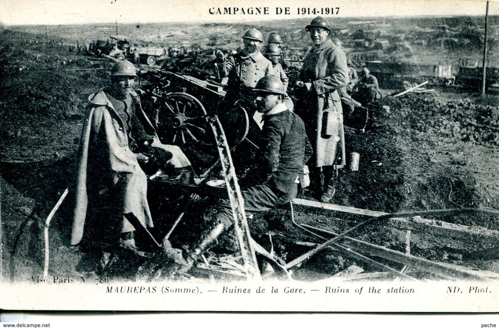 N°462 T -cpa Maurepas -ruines De La Gare- - Guerra 1914-18