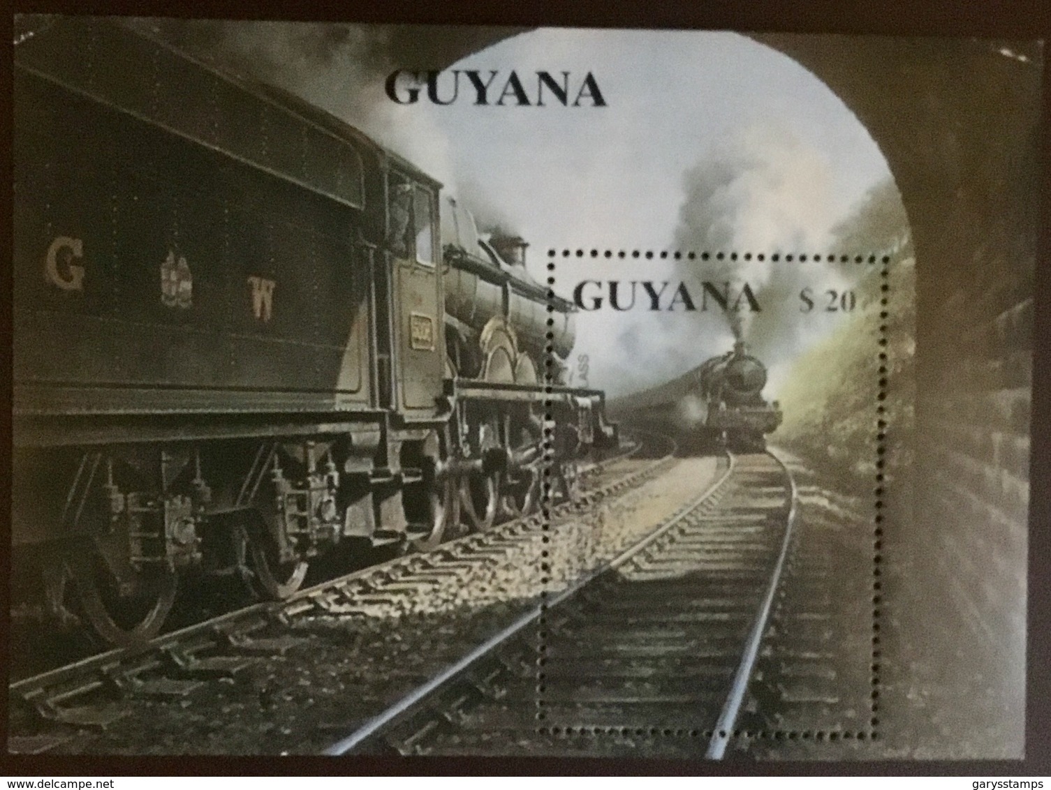 Guyana 1990 Railway Trains Steam Locomotives Minisheet MNH - Guiana (1966-...)
