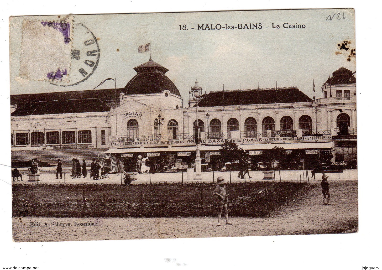 Malo Les Bains Dunkerque Le Casino (  Grand Bazar De La Plage Et Autres Logettes (éditeur:Schryve - Malo Les Bains