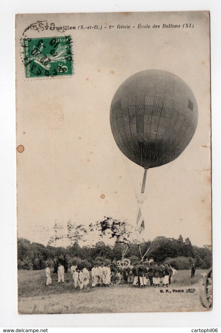 - CPA VERSAILLES (78) - 1er Génie - Ecole Des Ballons 1910 (belle Animation) - Edition B. F. 113 - - Versailles