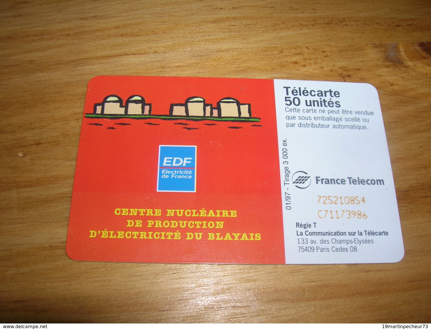 Telecarte 50u Privee Publique EN 1567 EN1567 Edf Centrale Du Blayais Cnpe TTB - 50 Einheiten