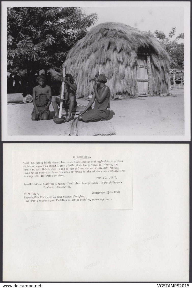 CONGO BELGE PHOTOS C.LAMOTE(24X18 Cm) 1950 "FEMMES BAHOLO "  (7G) DC-5216 - Afrika