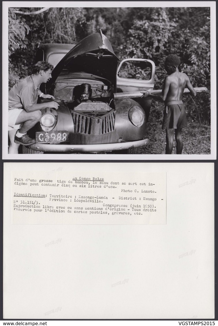 CONGO BELGE PHOTOS C.LAMOTE (24X18 Cm) 1950 " VOITURE" (7G) DC-5228 - Afrika