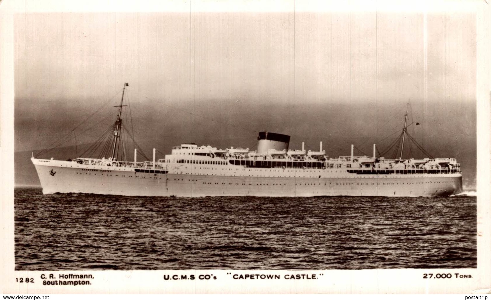 RPPC  UCMS CO CAPETOWN CASTLE - Paquebote