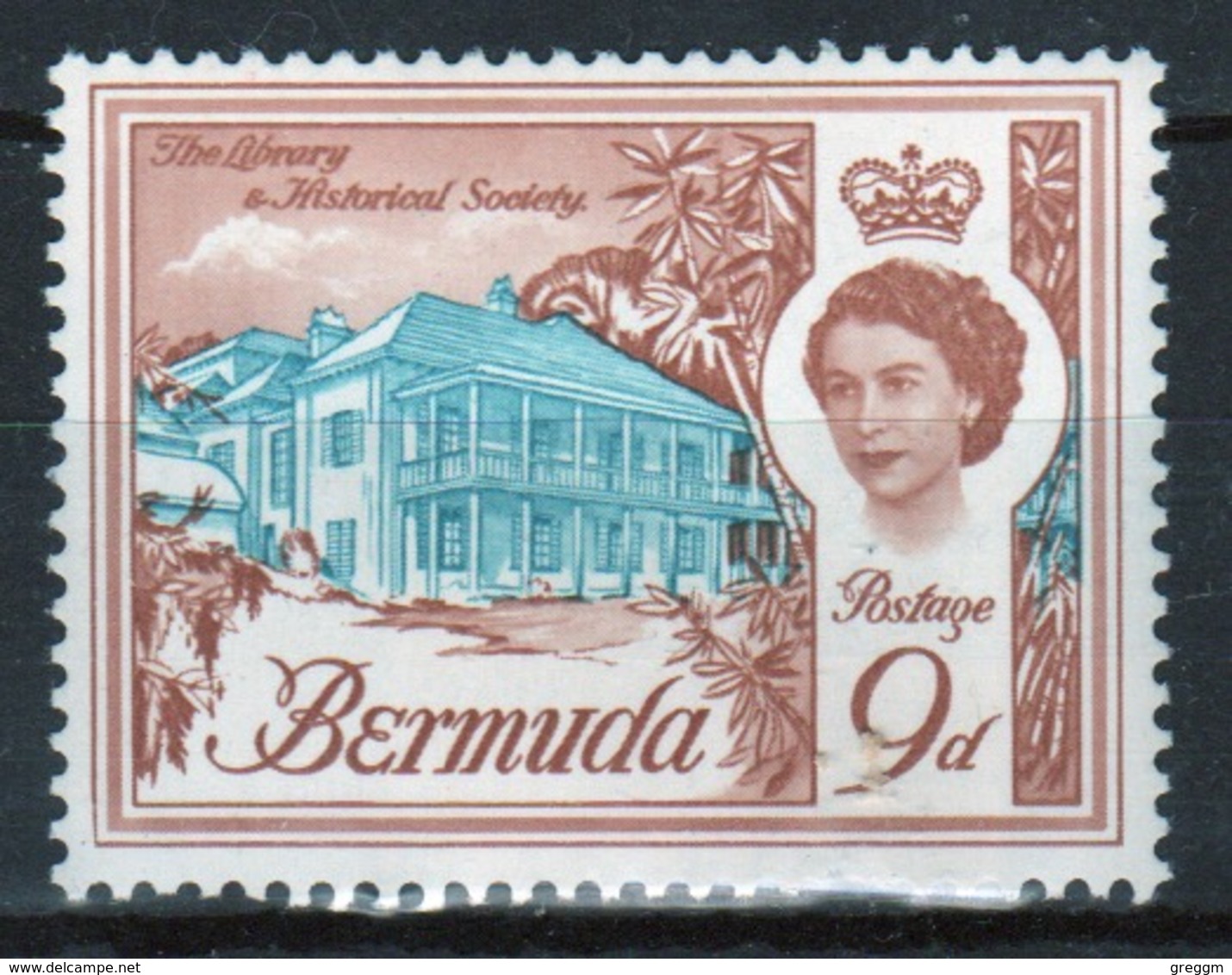 Bermuda Elizabeth II 1962 Single 9d Stamp From The Definitive Set. - Bermuda