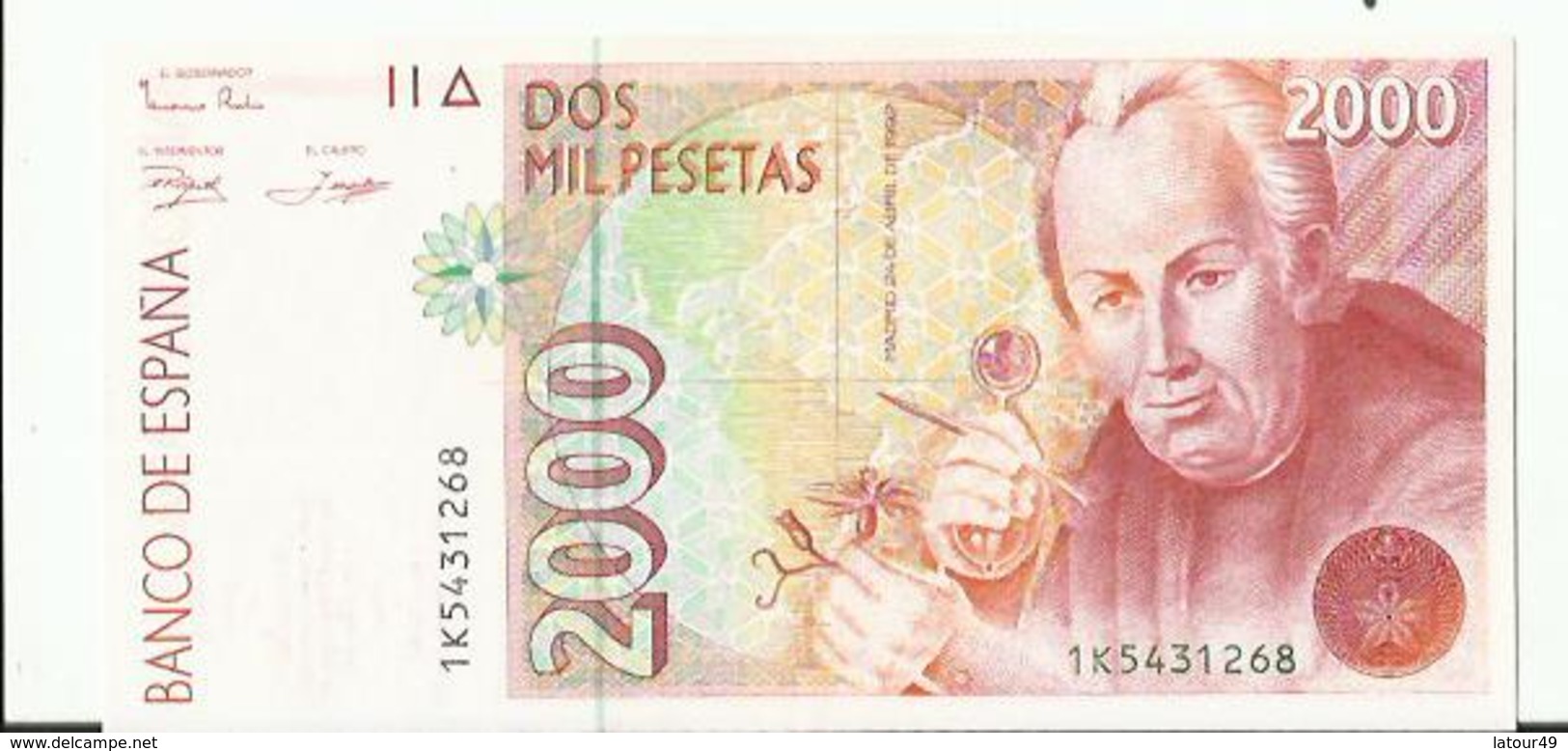 BILLET NEUF 2000 ..DOS MIL PESETAS MADRID 1992 - [ 4] 1975-… : Juan Carlos I