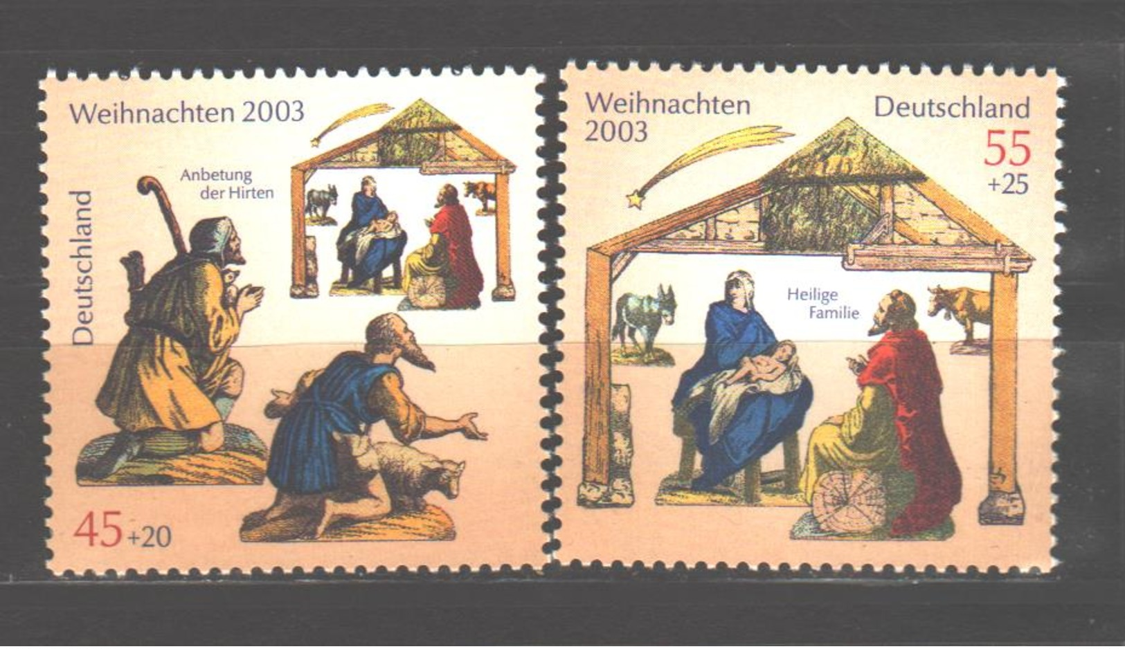 Germany 2003 MNH Christmas 2 V. - Ungebraucht