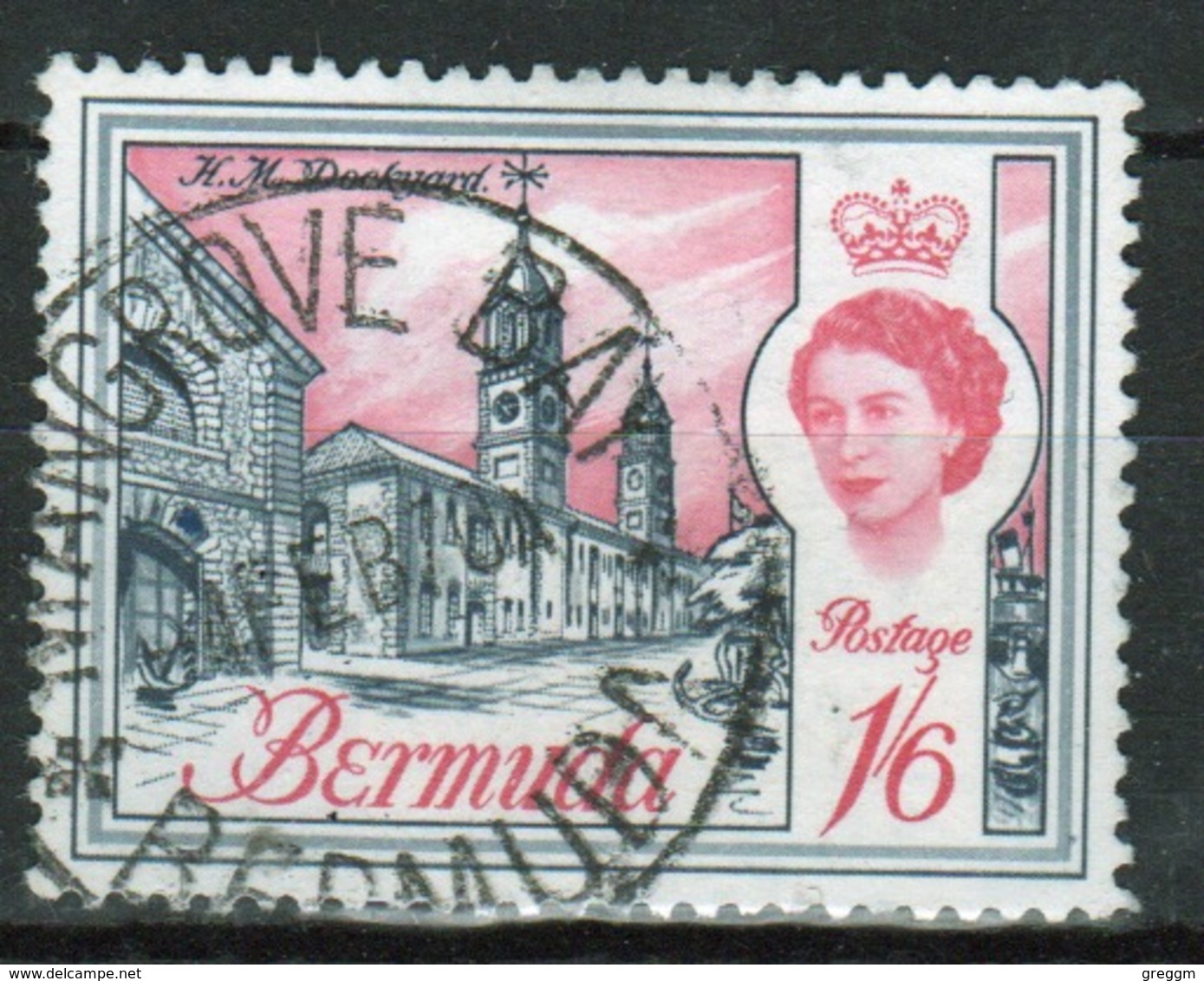 Bermuda Elizabeth II 1962 Single 1/6d Stamp From The Definitive Set. - Bermuda