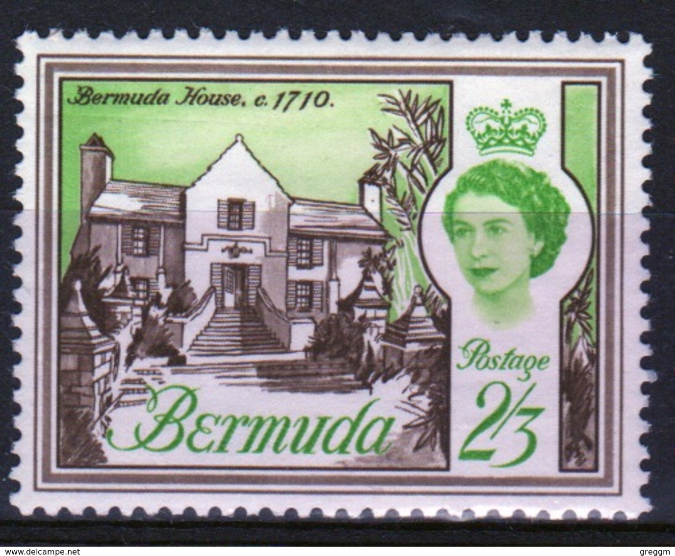 Bermuda Elizabeth II 1962 Single 2/3d Stamp From The Definitive Set. - Bermuda