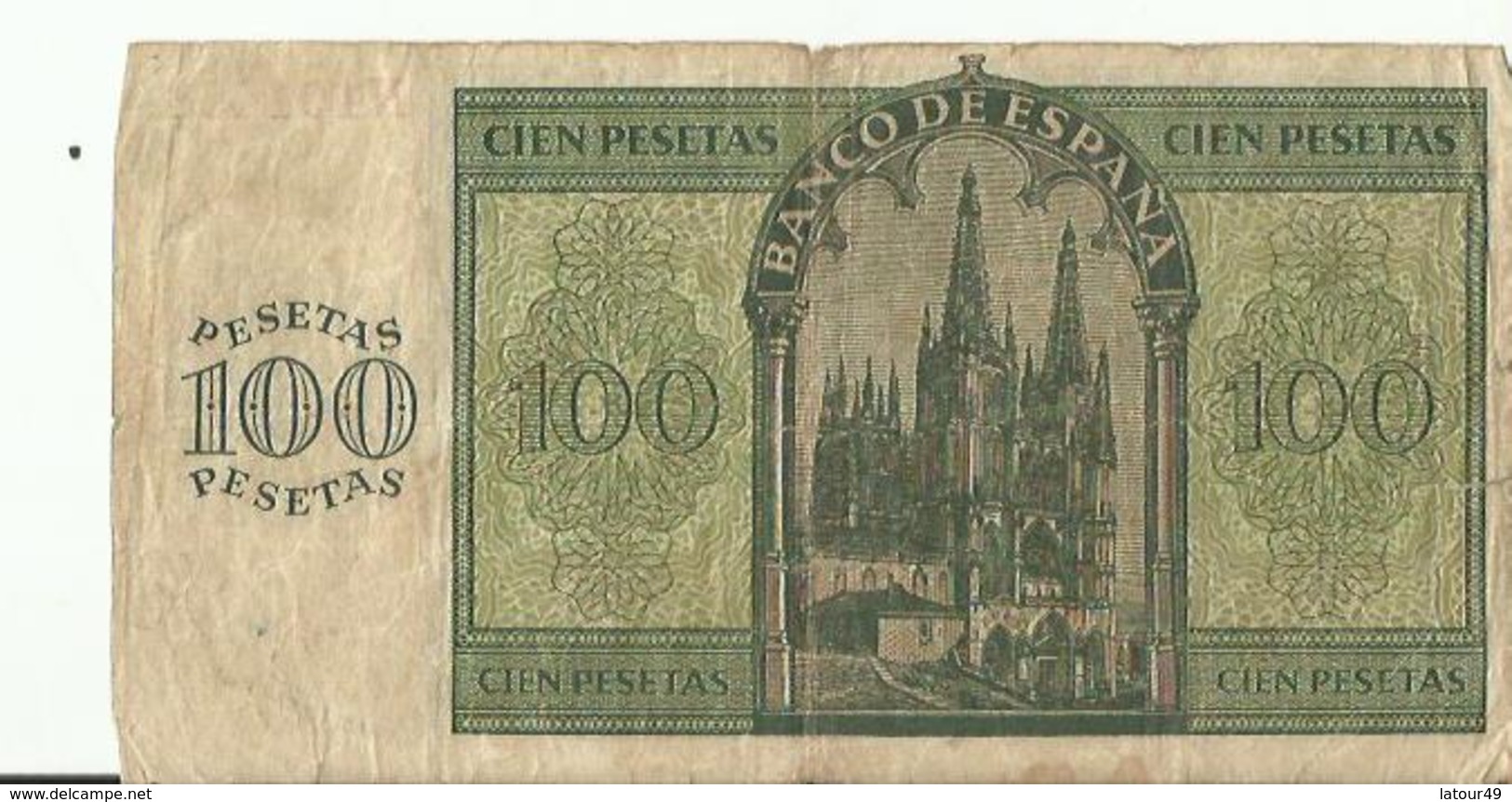 BILLET100....CIEN PESETAS BURGOS 1936 MADRID 1979 - 100 Peseten