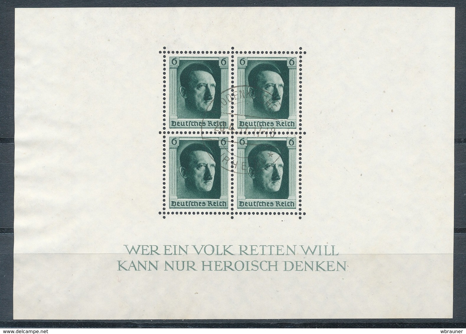 Deutsches Reich Block 7 Gestempelt Mi. 16,- - Blocks & Kleinbögen