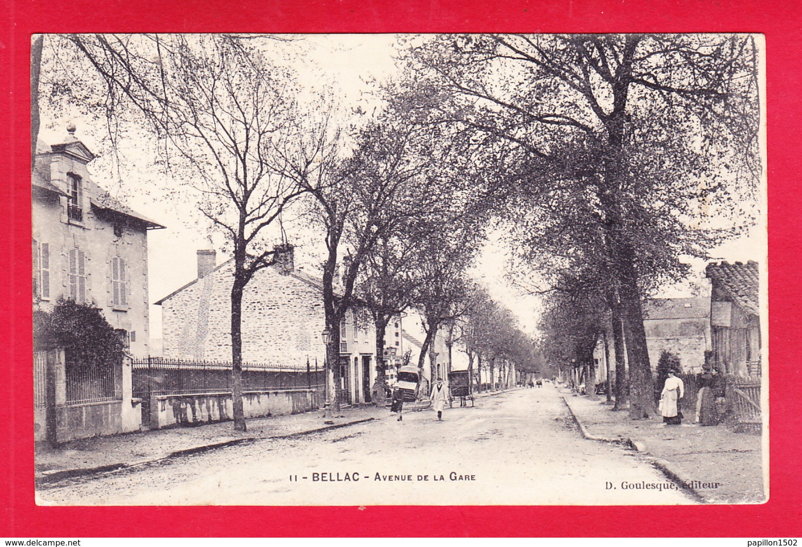 F-87-Bellac-09Ph54  Avenue De La Gare, Cpa BE - Bellac