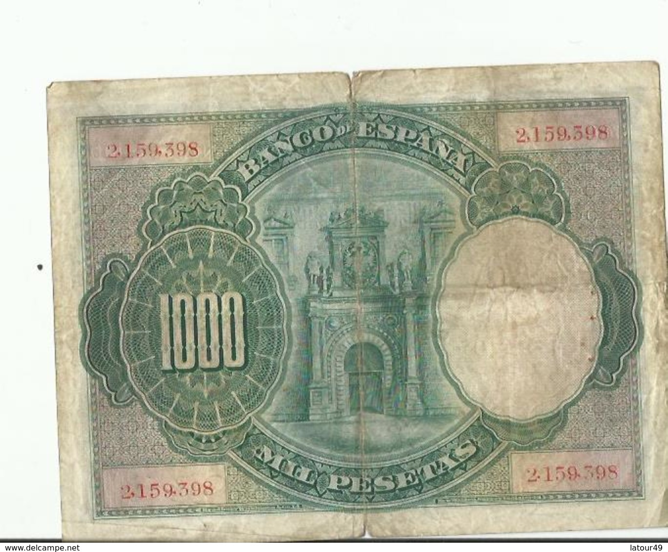 BILLET 1000...MIL PESETAS MADRID 1925 - 1000 Peseten