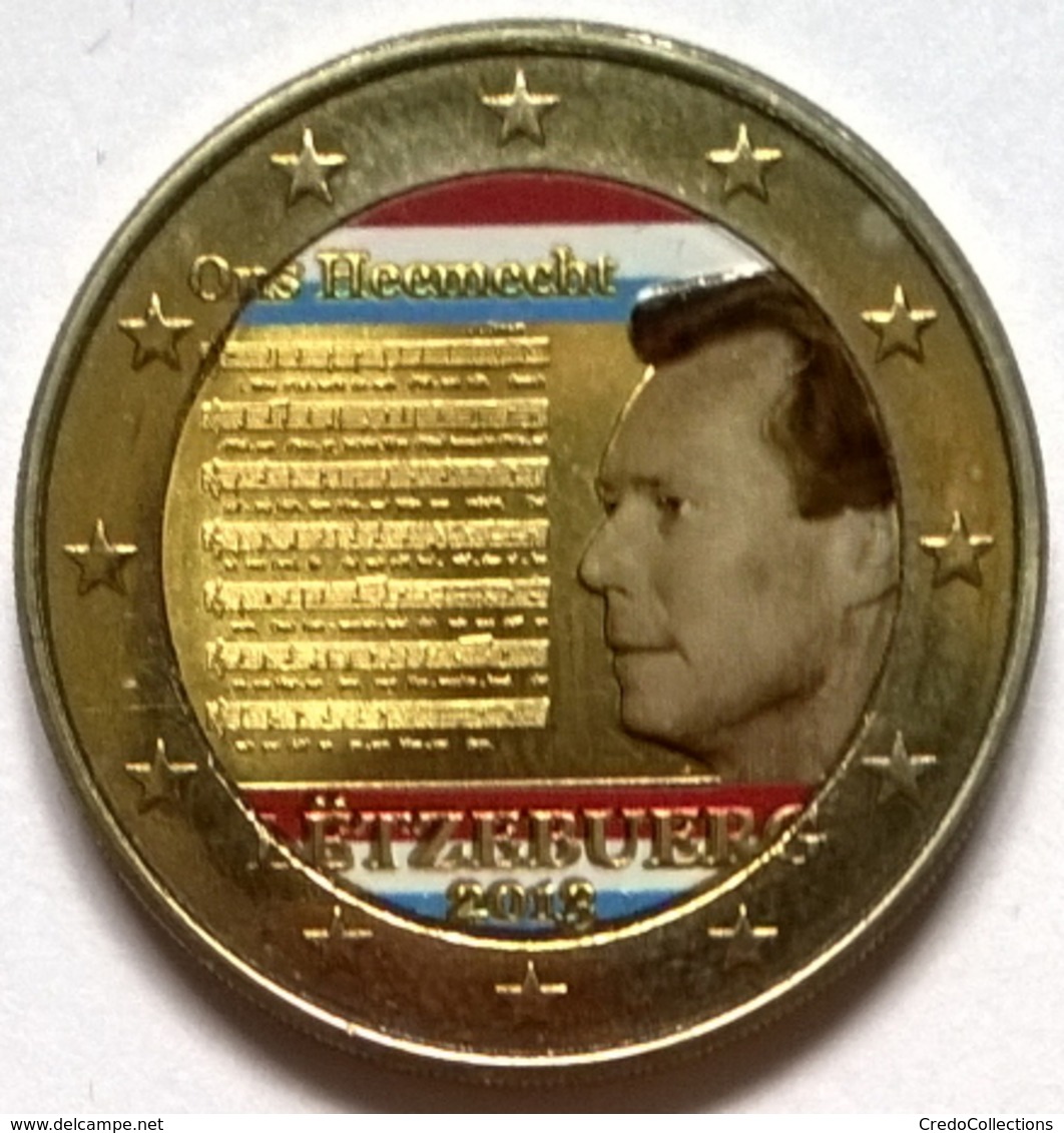 Luxembourg - 2 Euros Couleurs - 2013 - Hymne National - Luxembourg
