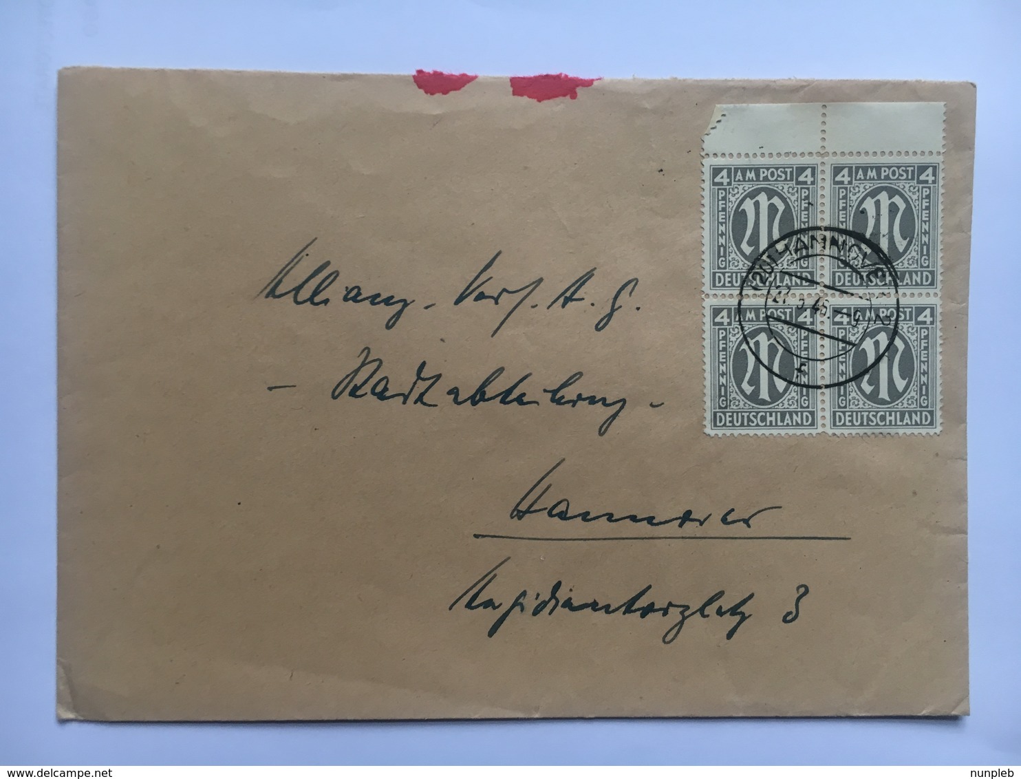 GERMANY 1945 Occupation Cover Hannover Internal - Sonstige & Ohne Zuordnung