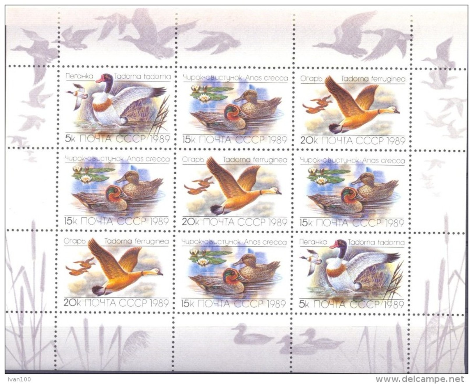 1989. USSR/Russia, Ducks, Sheetlet, Mint/** - Ungebraucht