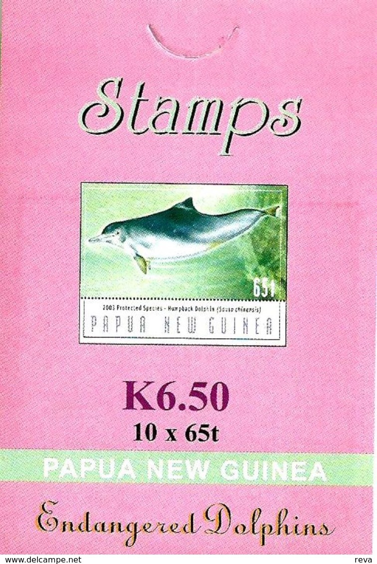 PAPUA NEW GUINEA DOLPHIN ANIMAL 65 TOEA BOOKLET OF 10 MINT 2003 SG? READ DESCRIPTION !! - Papouasie-Nouvelle-Guinée