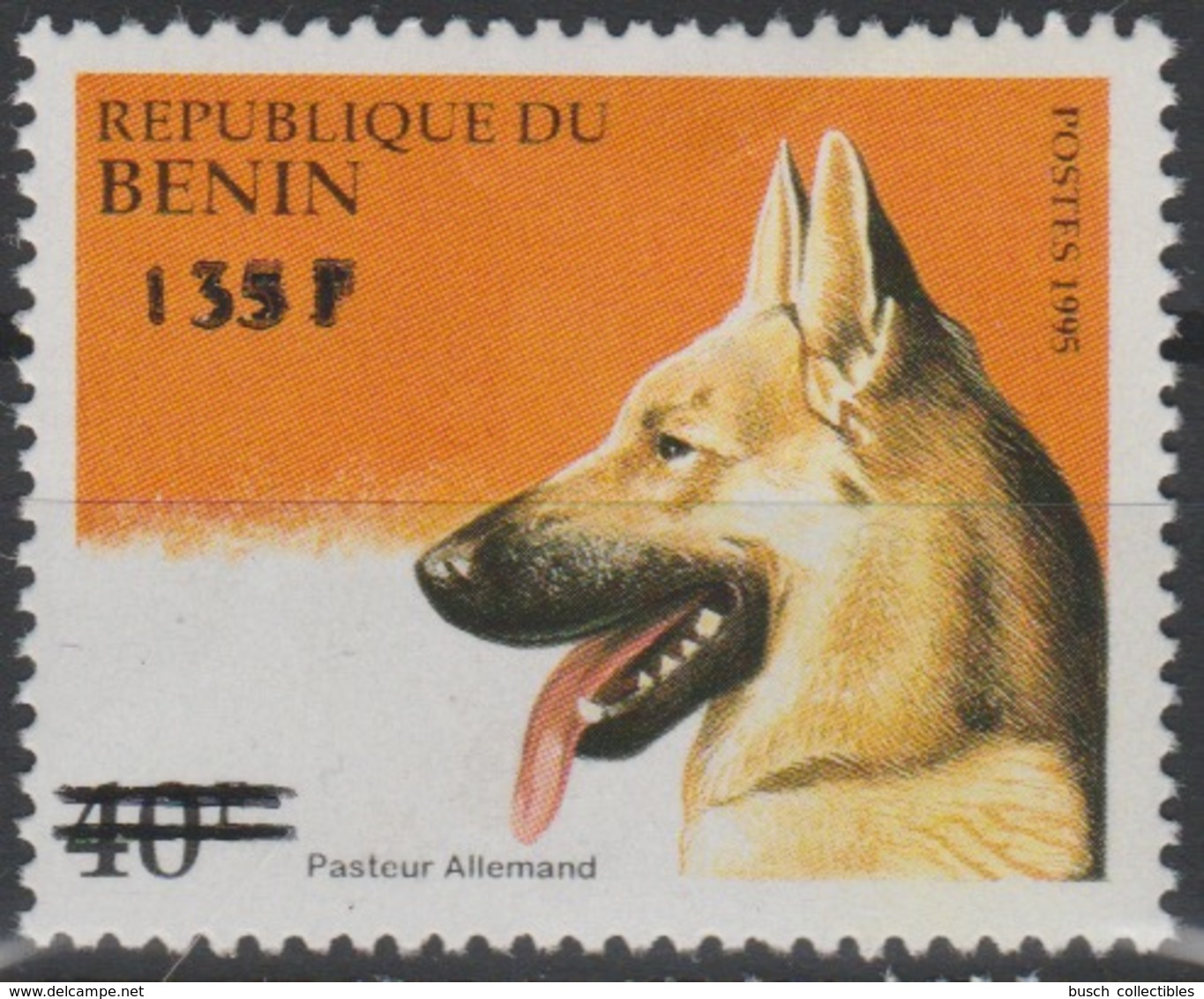 Bénin 2000 Mi. 1234 Pasteur Allemand Berger Schäferhund Chien Hund Dog Faune Fauna Surchargé Overprint MNH** - Chiens
