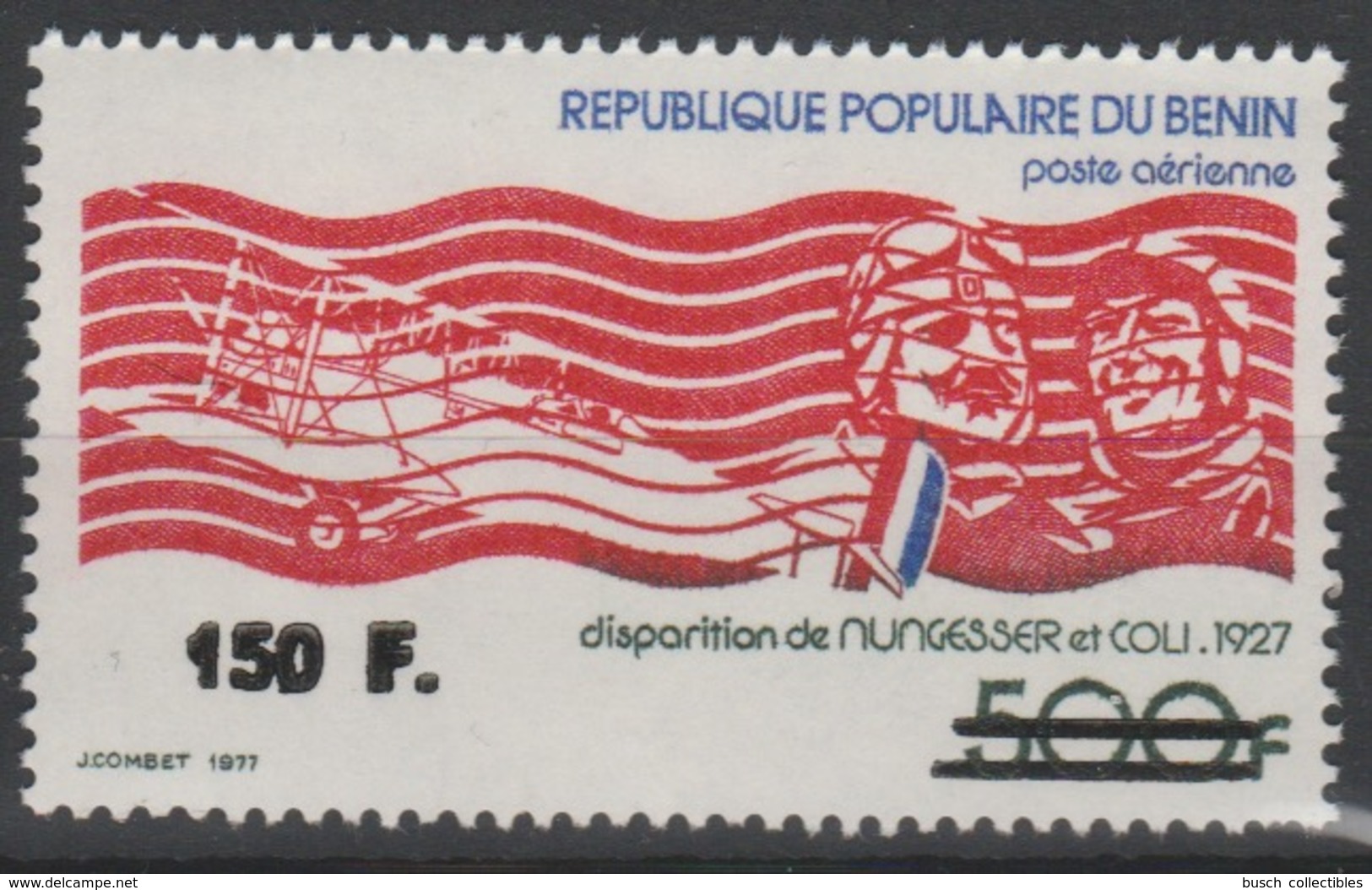 Bénin 1995 Mi. 663 Airmail Nungesser Et Coli 1927 Avion Airplan Flugzeug Surchargé Overprint MNH** - Benin – Dahomey (1960-...)