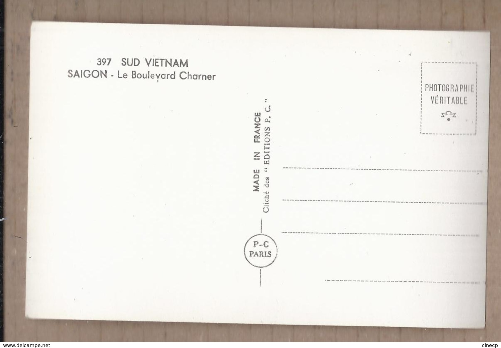 CPSM VIETNAM - SUD VIETNAM - SAIGON - Le Boulevard Charner - TB PLAN ANIMATION Bicyclettes Automobiles - Vietnam