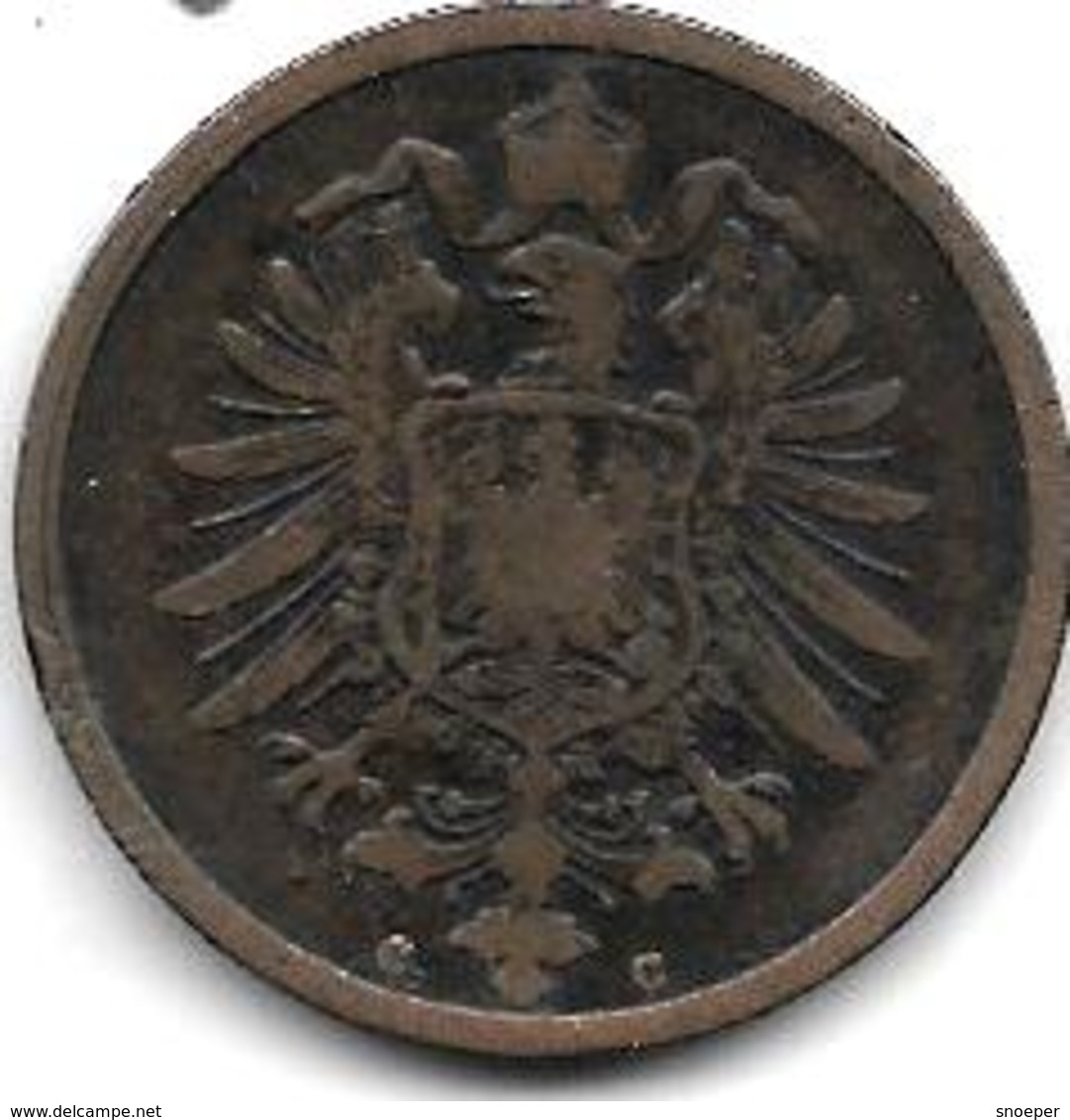 *empire 2 Pfennig 1876  C   Km 2    Fr+ - 2 Pfennig