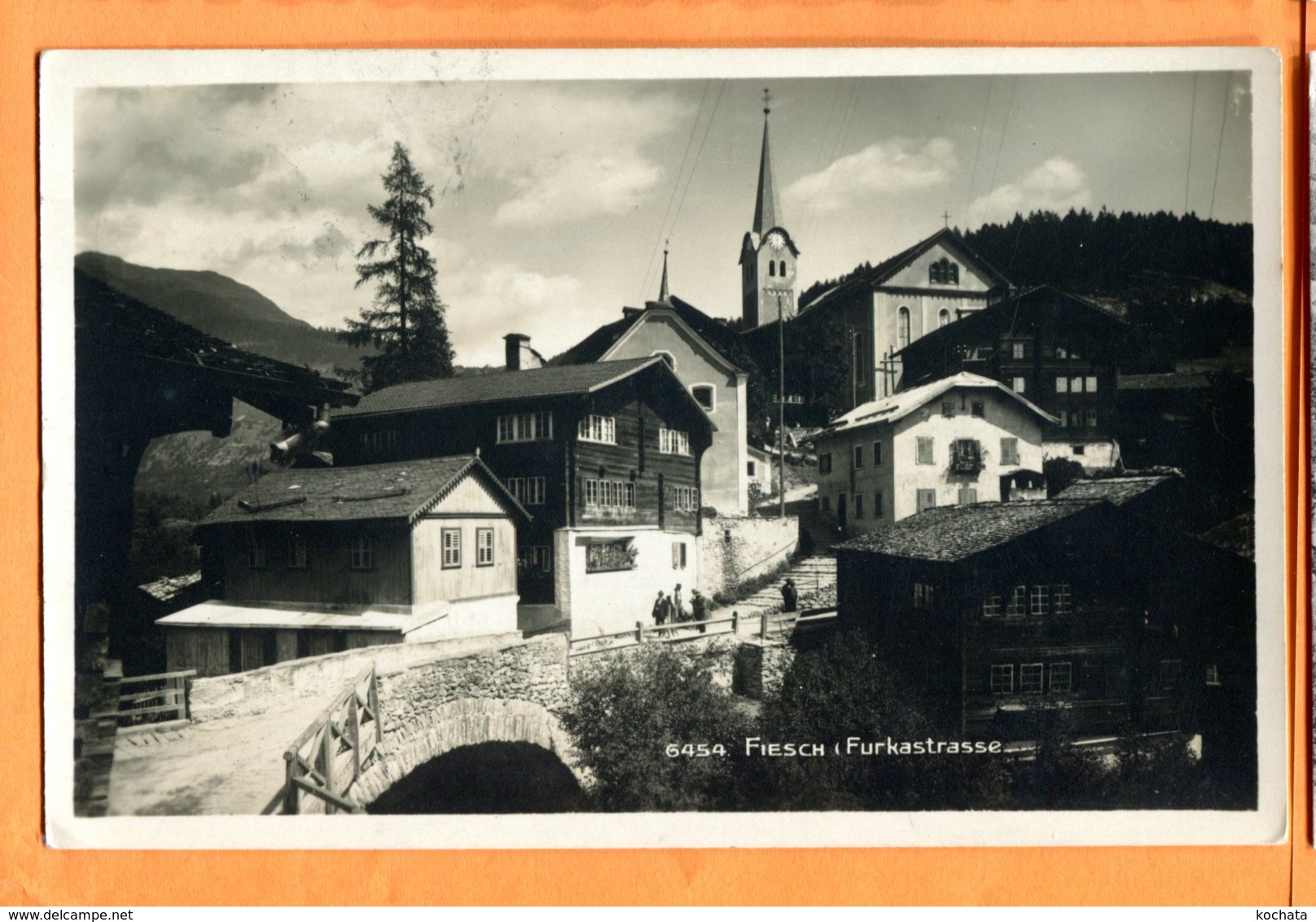 FEL1393, Fiesch, Furkastrasse, Route De La Furka, 6454, Phototypie, Circulée 1926 - Fiesch