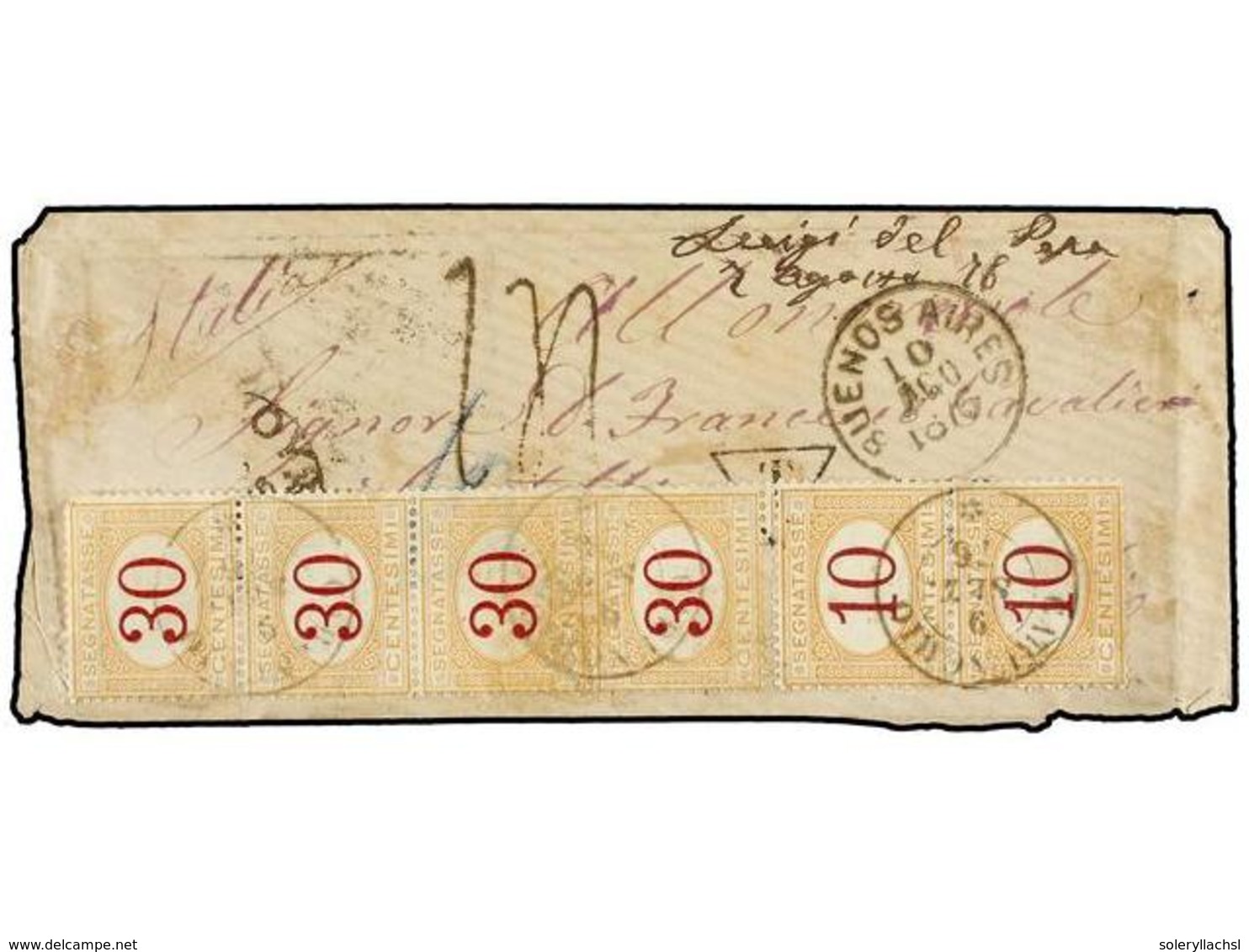 ARGENTINA. 1876. Carta Salida Del Interior De Argentina Franqueada Probablemente Con Un Sello De 5 Cts. (fechador...OYA) - Andere & Zonder Classificatie