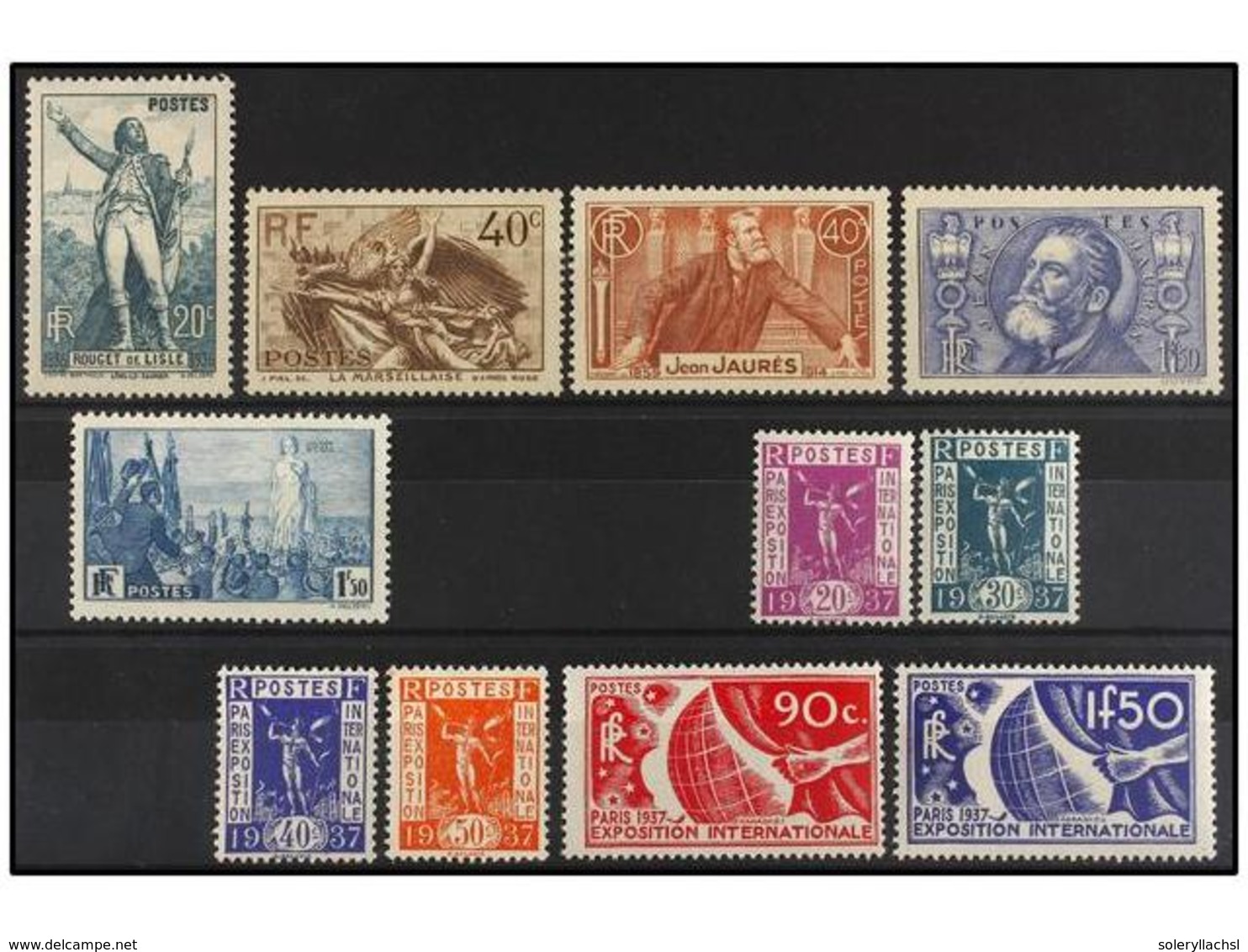 ** FRANCIA. Yv.314/15, 318/19, 322/27, 328. 1936. SERIES COMPLETAS. Muy Bonitas. Yvert.228€. - Altri & Non Classificati